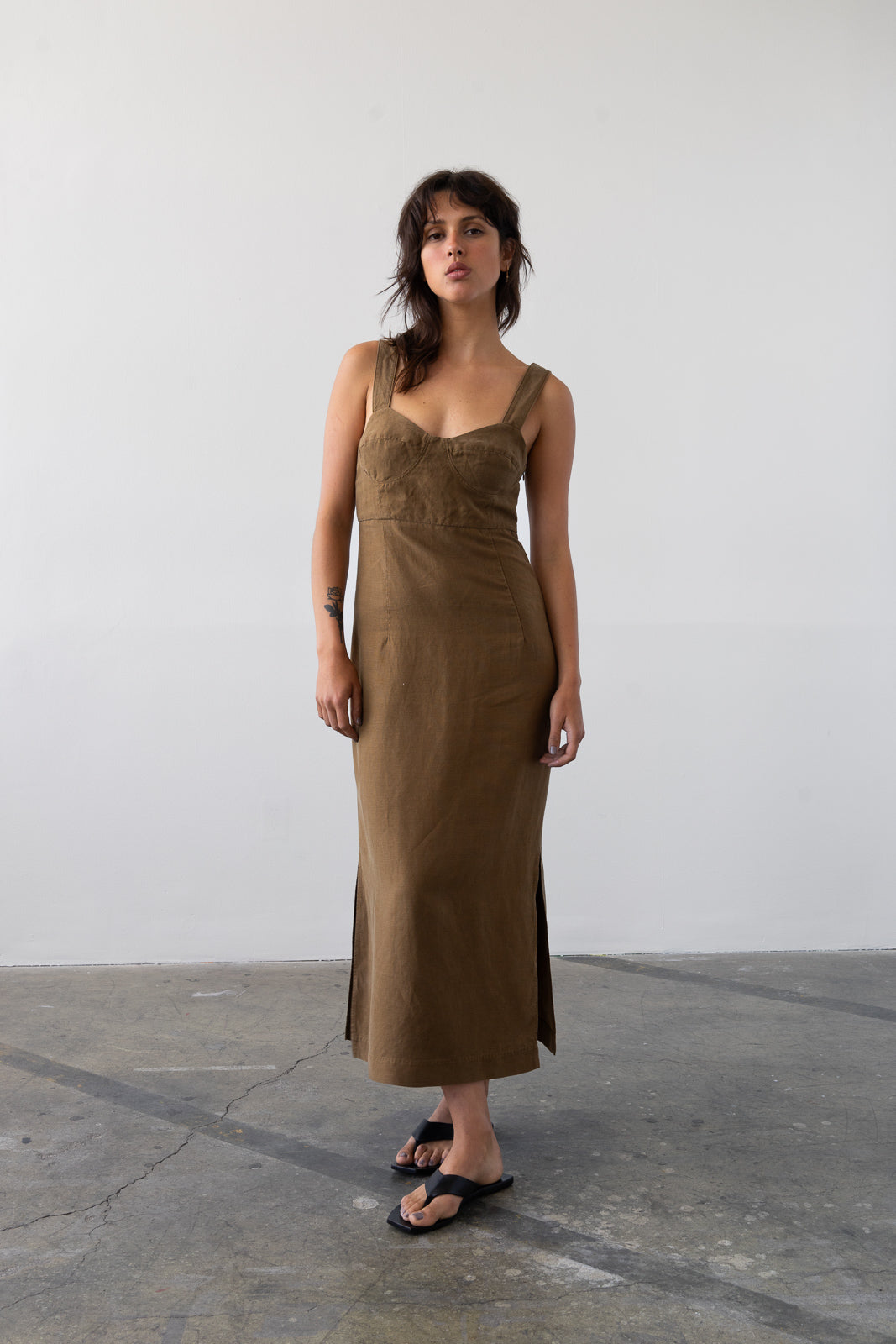 chinese dress ladies Bralette Dress in Bronze M