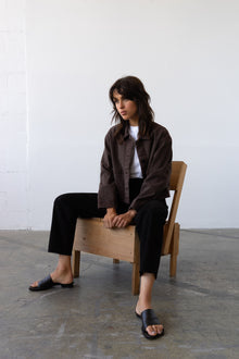 Cropped Jacket in Espresso