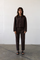 Cropped Jacket in Espresso