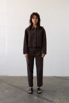 Cropped Jacket in Espresso