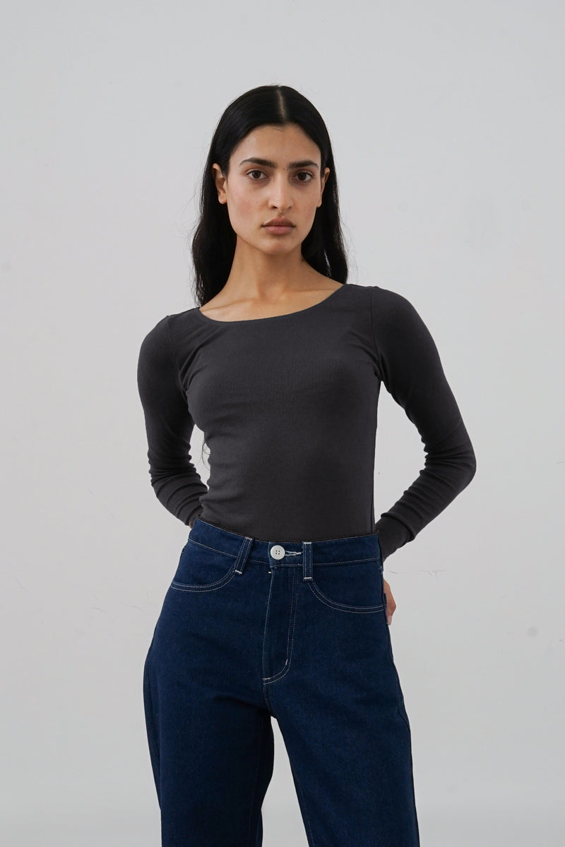 Ballet Top in Charcoal