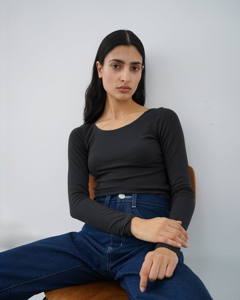 Ballet Top in Charcoal