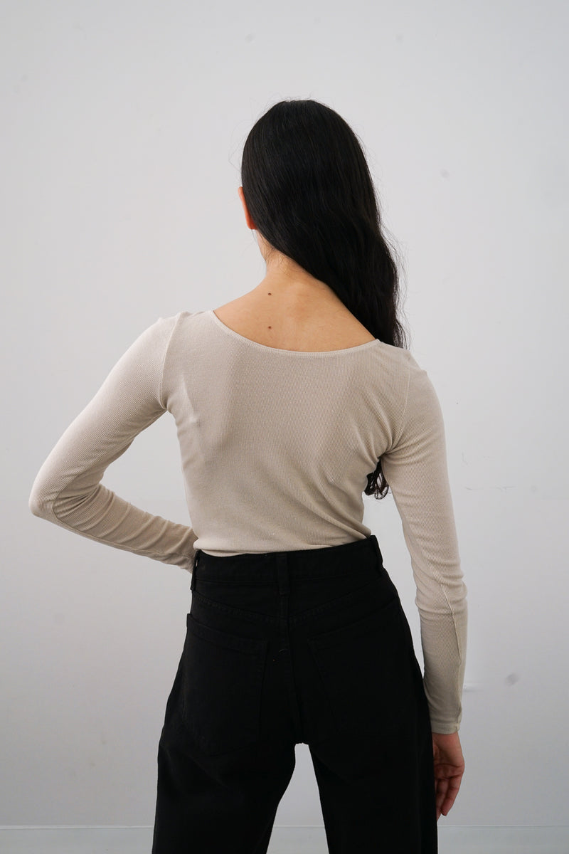 Ballet Top in Light Taupe