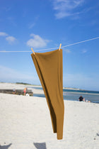 Ribbed Knit Midi Skirt in Mustard Gold