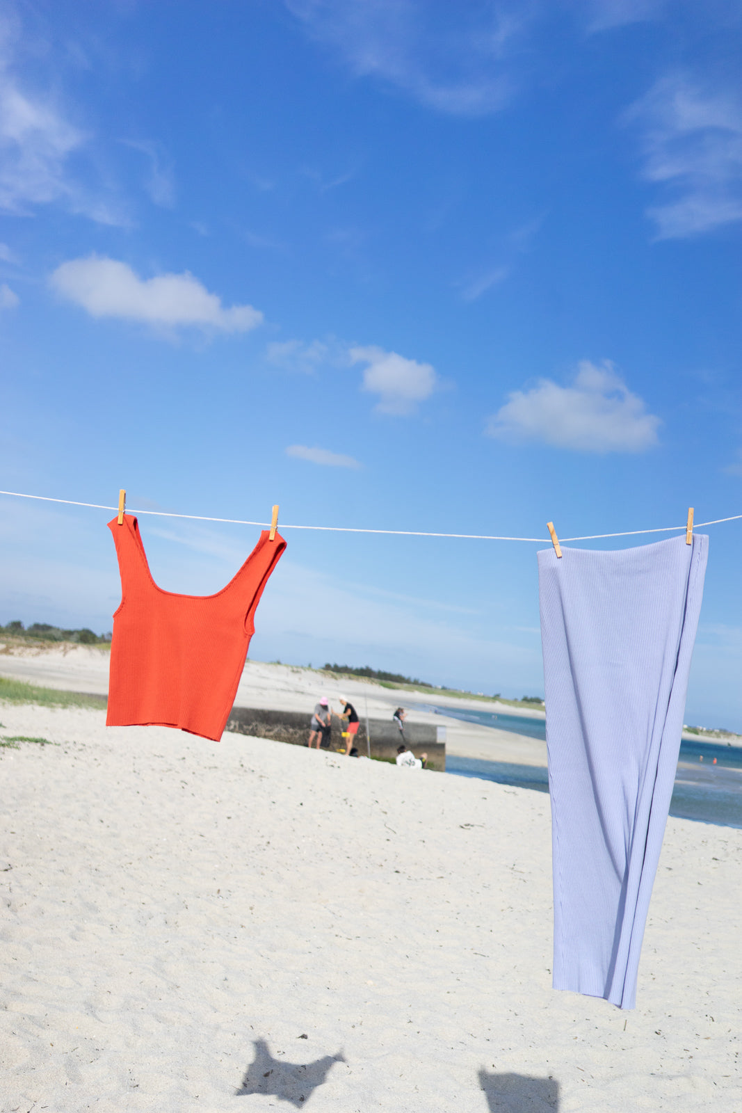 Ribbed Knit U-Neck Tank in Grenadine