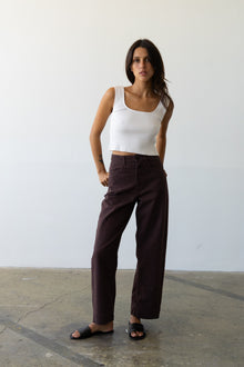 Wide Fit Jean in Espresso - Ankle Length