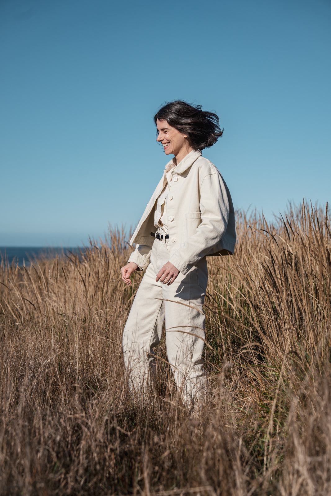 Cropped Jacket in Parchment