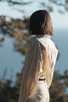 Oversized Button-Up Shirt in Parchment