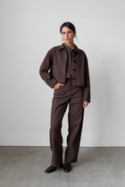 Cropped Jacket in Bittersweet Chocolate