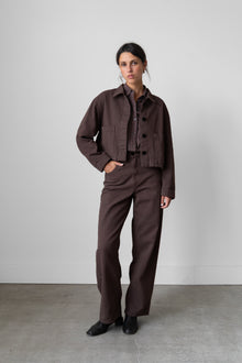Cropped Jacket in Bittersweet Chocolate