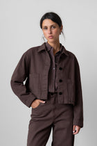 Cropped Jacket in Bittersweet Chocolate