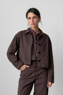 Cropped Jacket in Bittersweet Chocolate