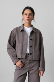 Cropped Jacket in Fog