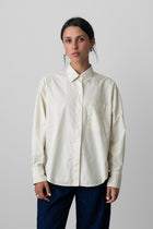 Oversized Button-Up Shirt in Parchment