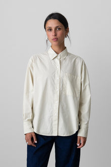 Oversized Button-Up Shirt in Parchment