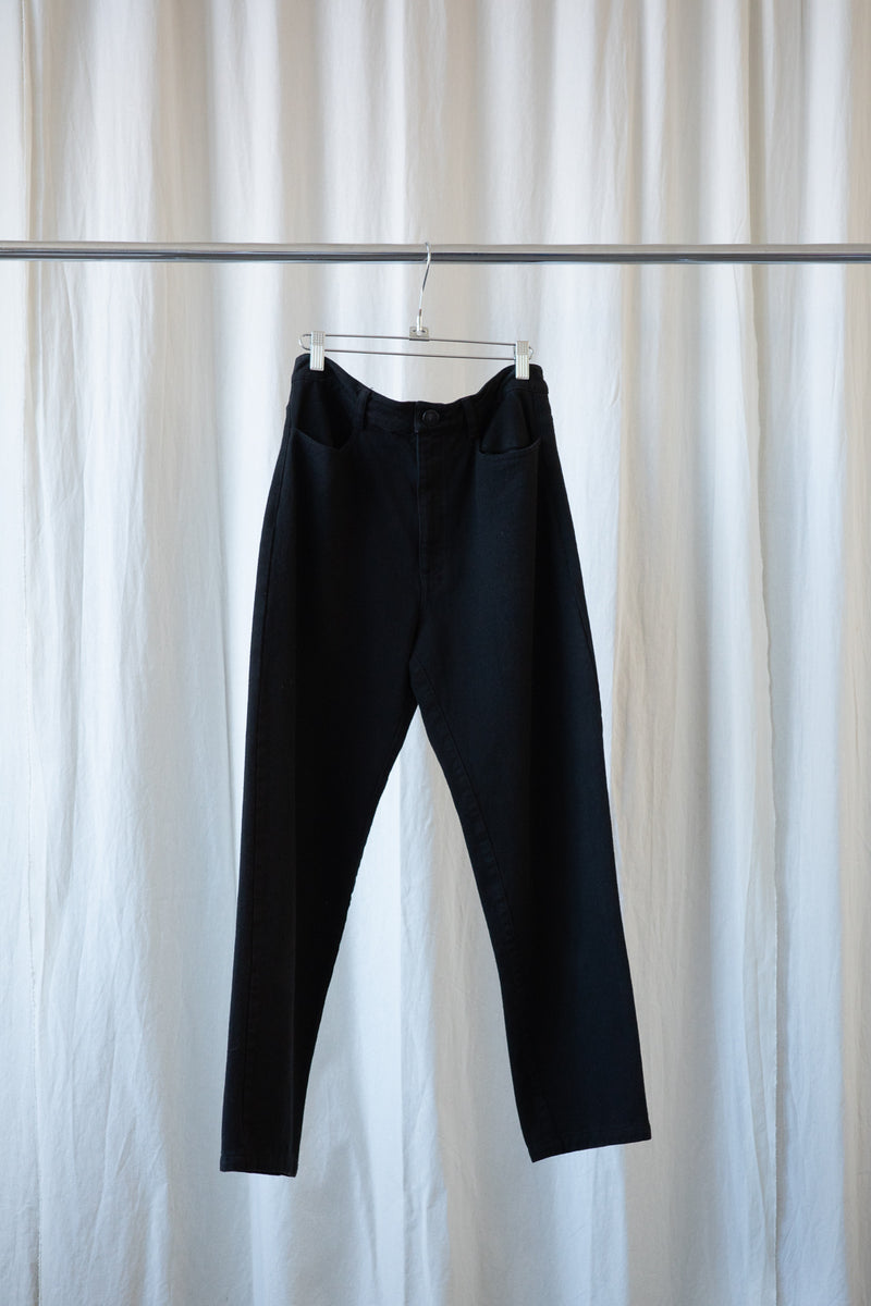 Size M (30" Waist) - Carrot Straight Jean in Black  - Pair 1