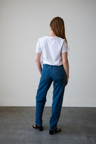 Carrot Jean in Medium Blue Denim