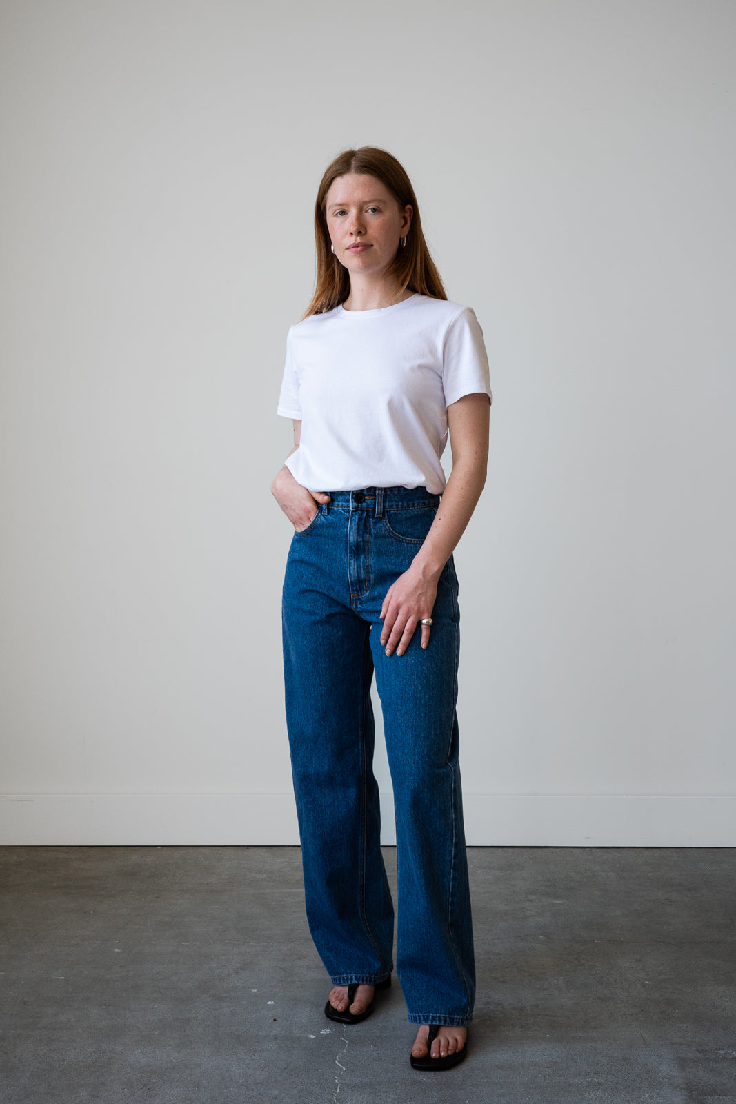 Wide Fit Jean in Medium Blue Denim