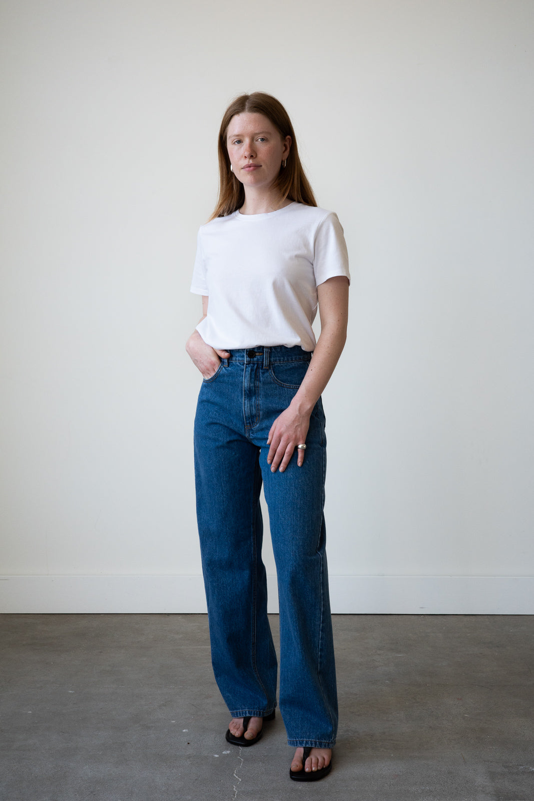 Wide Fit Jean in Medium Blue Denim