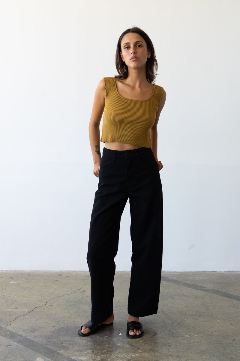 Wide Fit Jean in Black - Ankle Length